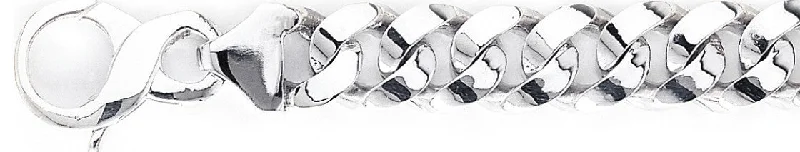 trendy cuff bracelet for women -13.3mm Half Round Curb Link Bracelet