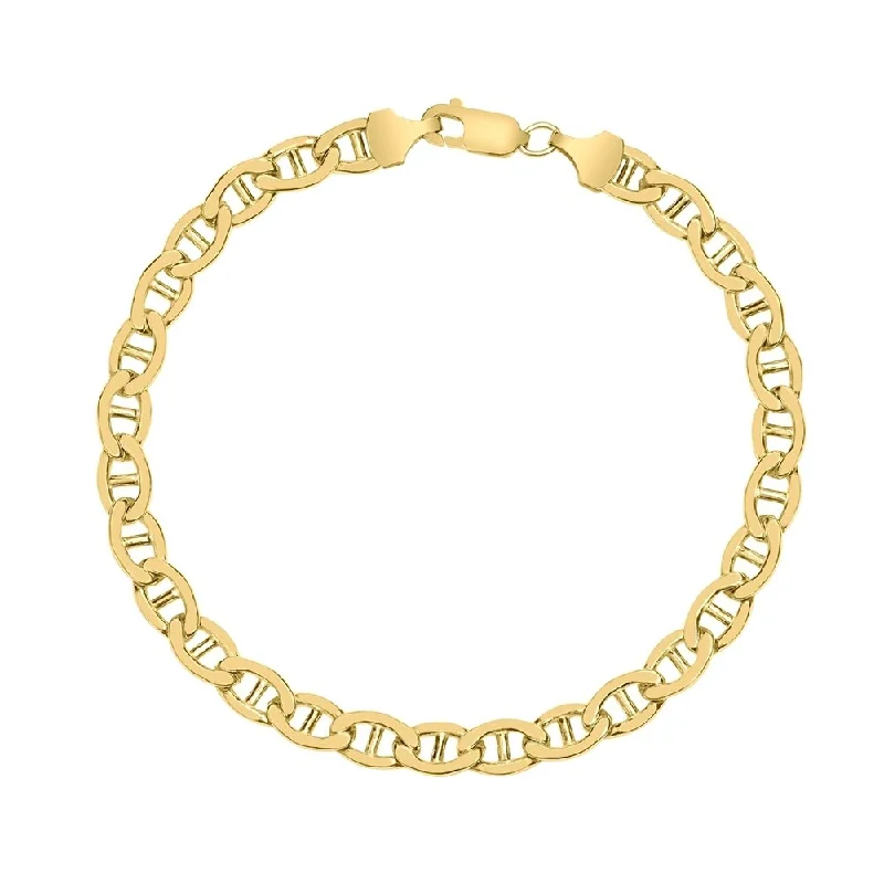 crystal healing bracelet for women -14K Yellow Gold Filled 5.6MM Mariner Link Chain Bracelet with Lobster Clasp