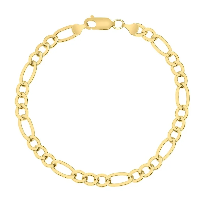 zodiac sign bracelet for women -14K Yellow Gold Filled 6MM Figaro Bracelet with Lobster Clasp