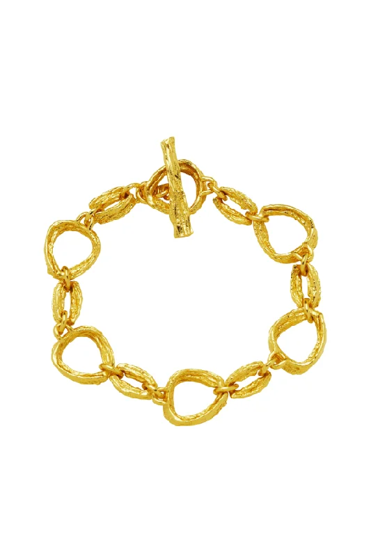 simple gold bangle bracelet -Thalia Bracelet