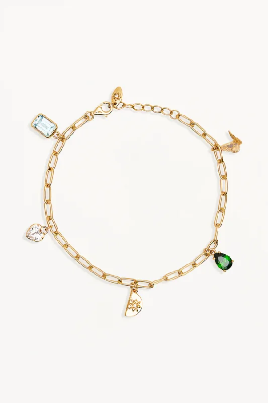 friendship bracelet for best friends -Wanderlust Charm Bracelet 18k Gold Vermeil