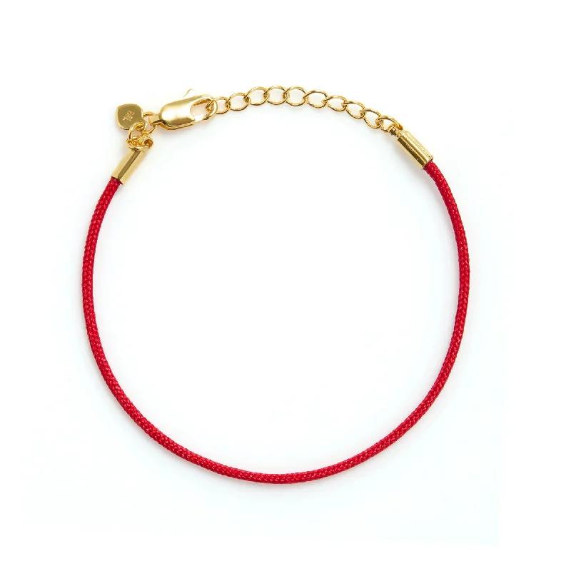 infinity bracelet for couples -Children Red Bendel in Gold