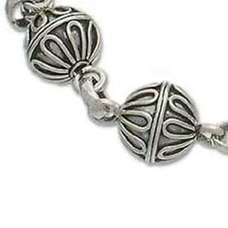 layered charm bracelet for women -Handmade Sterling Silver 'Lace Baubles' Charm Bracelet (Indonesia)