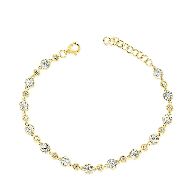 friendship bracelet for best friends -Joelle Diamond Bracelet 14K Gold 1.43 Cttw - s Diamond Bracelet