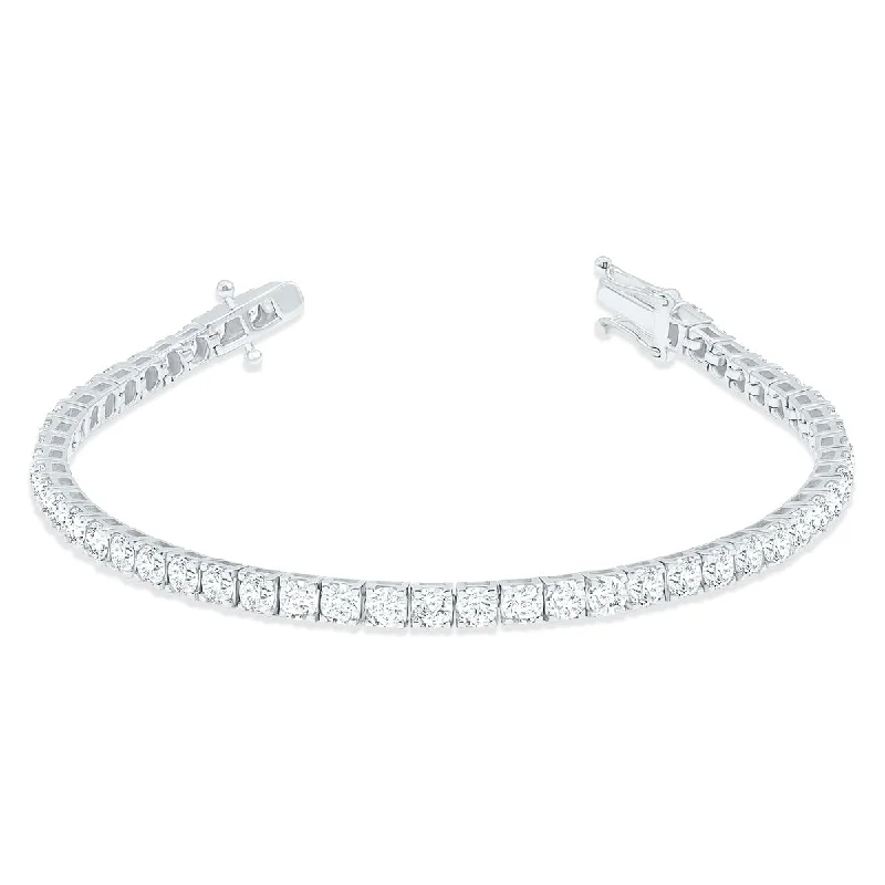 diamond tennis bracelet for women -Marquee 8 Carat TW Diamond Tennis Bracelet in 14K White Gold