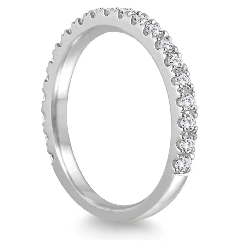 boho style ring for women -3/8 Carat TW Diamond Ring in 14K White Gold