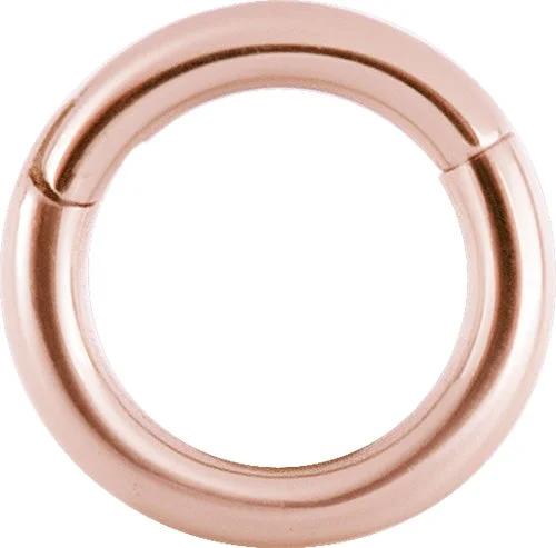 silver band ring for men -Rose Gold Hinged Ring 18 Gauge - RGBHSR