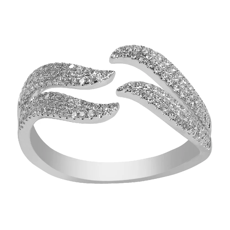 promise ring for girlfriend -14K White Gold Diamond Ring