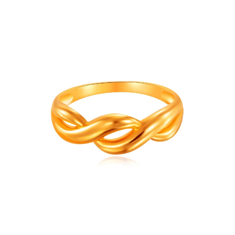 personalized couple rings with initials -916 Gold Entwined Splendor Ring