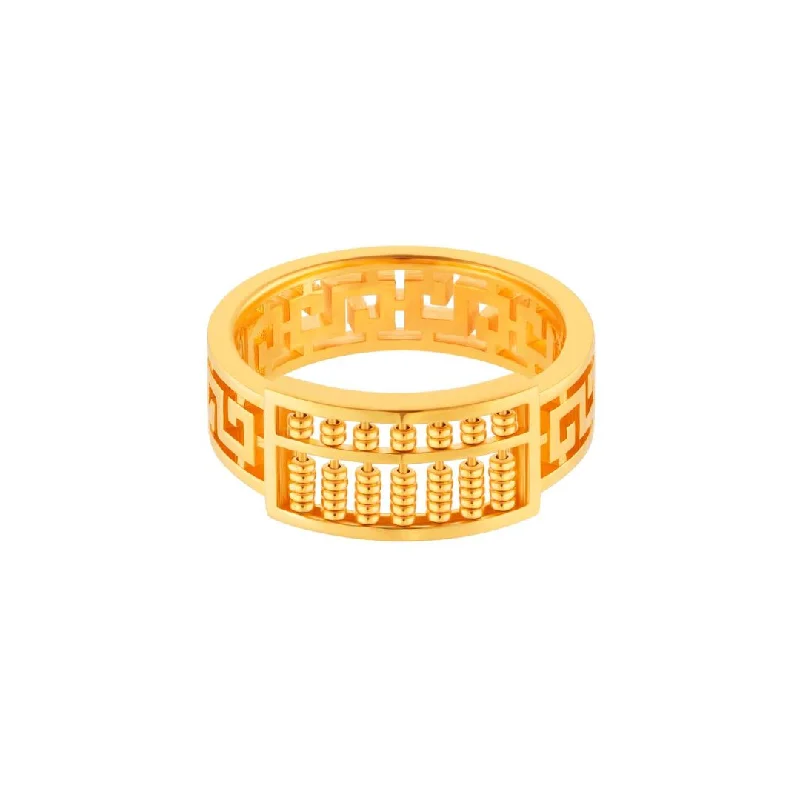 men’s ring with birthstone -916 Gold Prosperity Abacus Ring