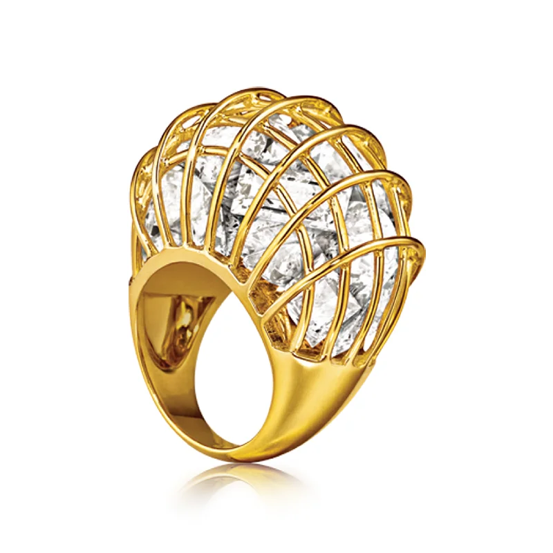 boho style ring for women -Caged Ring