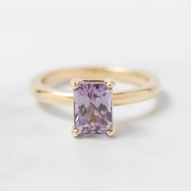 gothic ring for men -Cypress Ring - Purple Spinel in 14k Yellow Gold