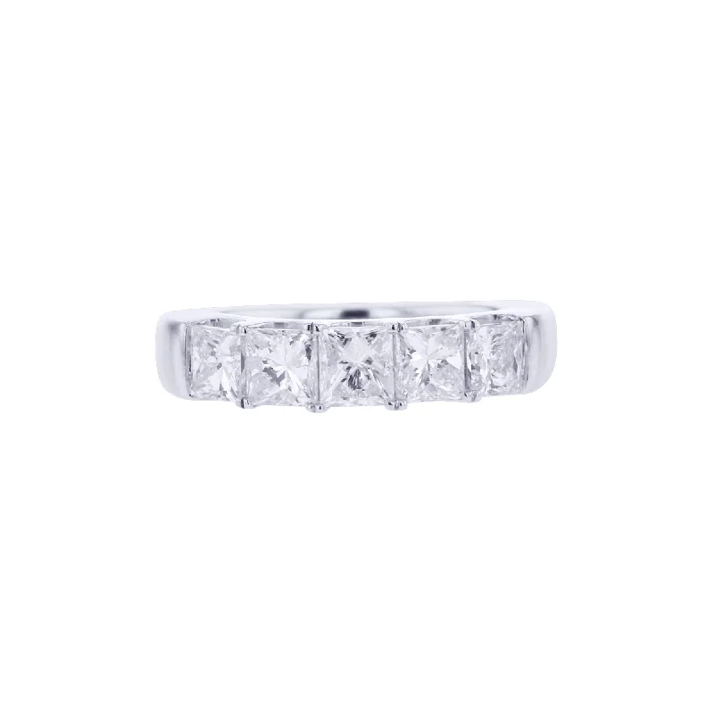 unique wedding band for men -Diana Princess Cut Diamond Wedding Ring 2ct