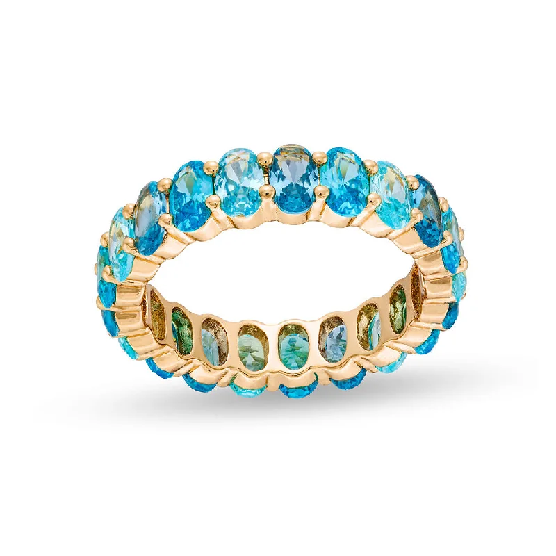 bohemian style ring for women -Emily Ring in Blue Ombre