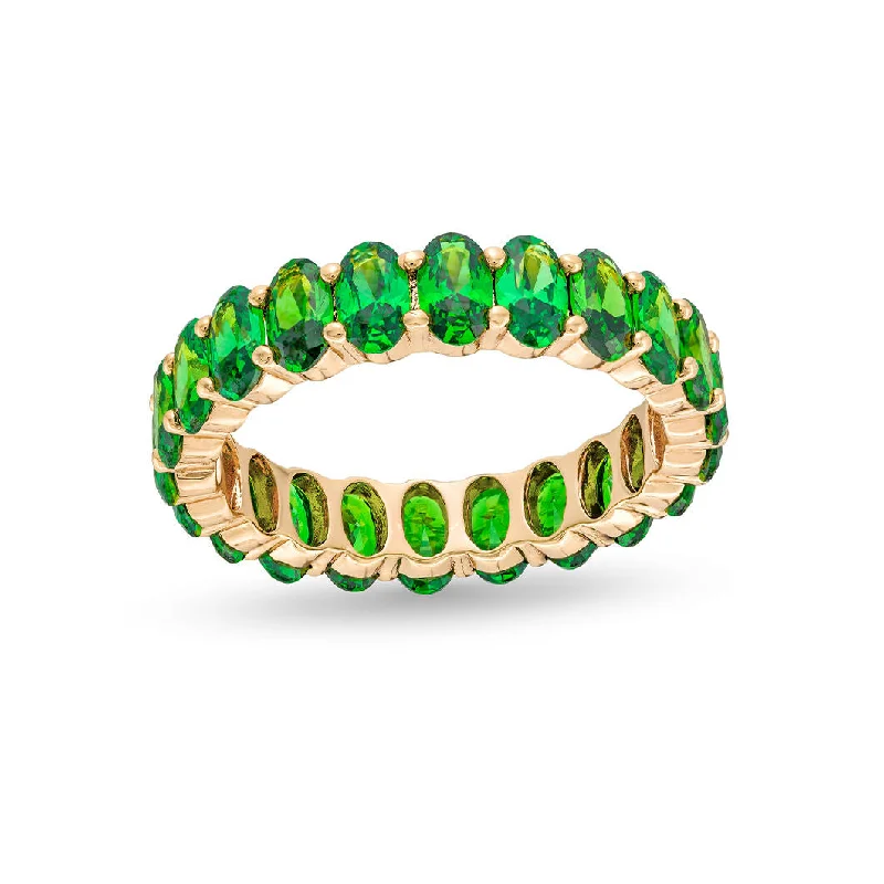 contemporary ring for men -Emily Ring in Emerald Green