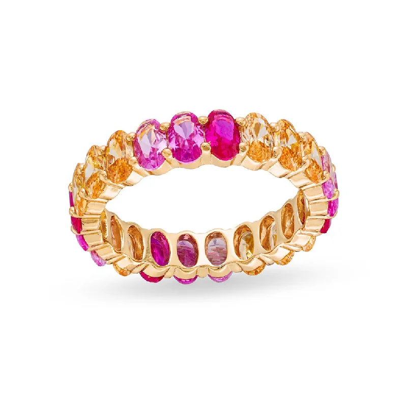 adjustable gold ring for women -Emily Ring in Pink Ombre