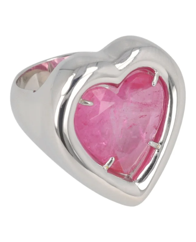 moonstone ring for women -Heart-Stone Ring