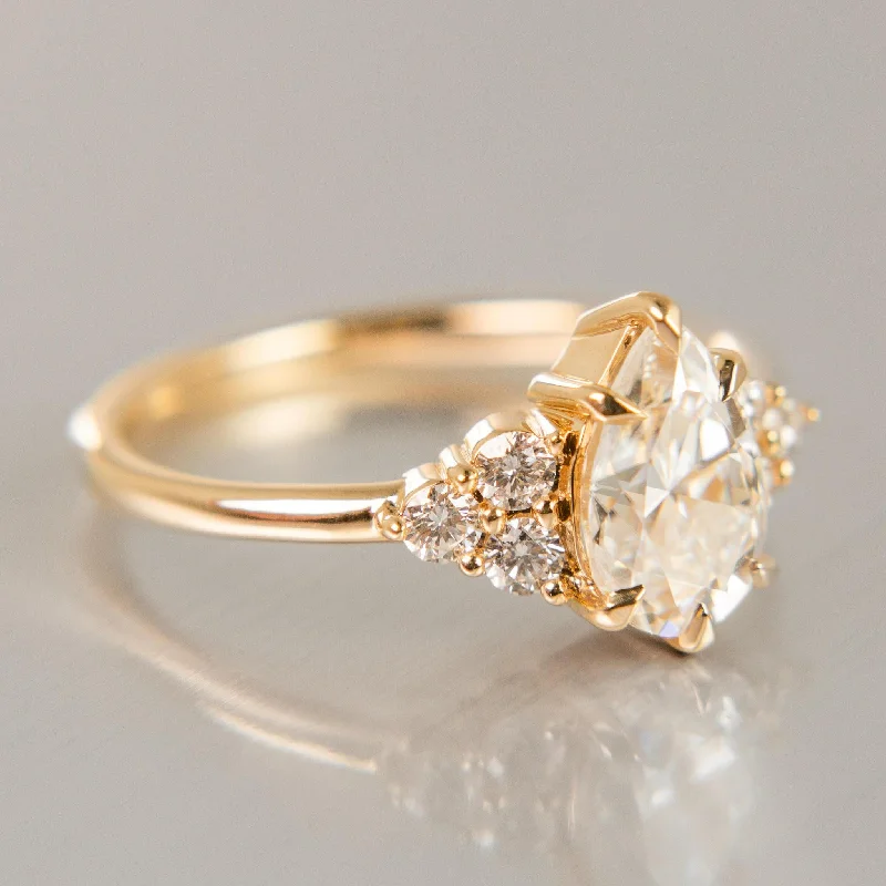 vintage inspired ring for women -Holly Ring with Moissanite