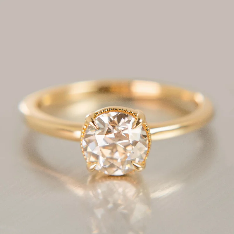 adjustable gold ring for women -Oak Ring with Moissanite