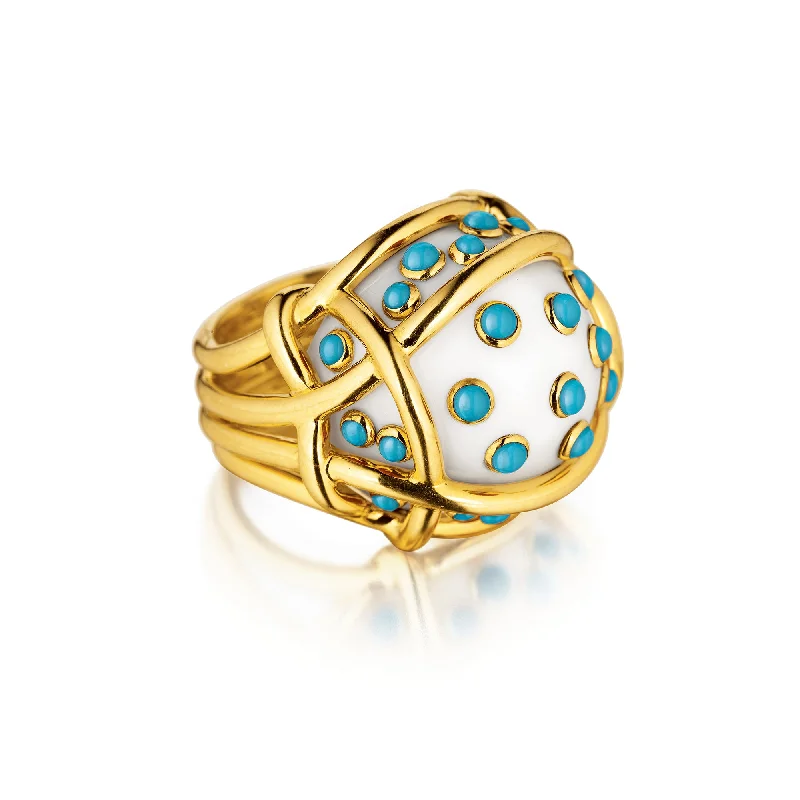 antique engagement ring for women -Polka Dot Ring