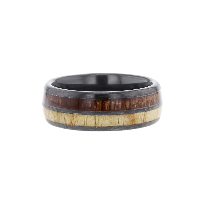 emerald ring for women -Rollins Baseball Wood Inlay Wedding Ring