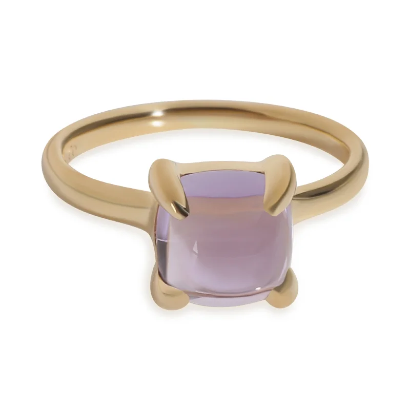 men’s titanium ring -Tiffany & Co. Paloma Picasso Amethyst Fashion Ring in 18k Yellow Gold