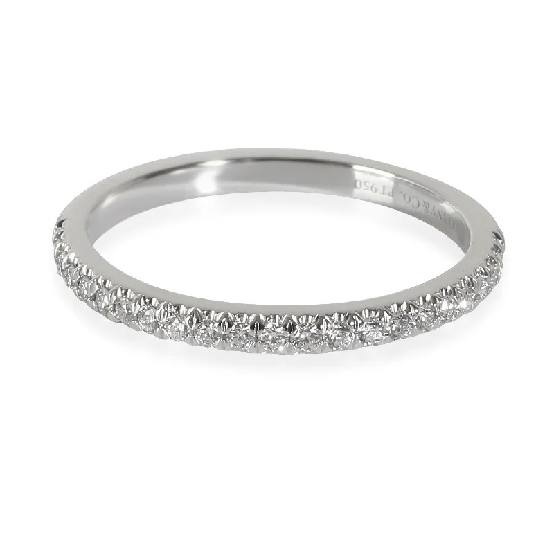 men’s ring with birthstone -Tiffany & Co. Soleste Half Eternity Band in Platinum 0.17 CTW