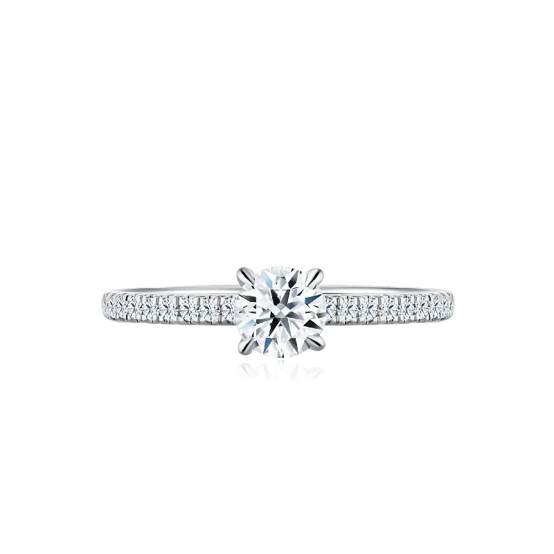 simple silver ring for men -Zenith Solitaire Diamond Ring