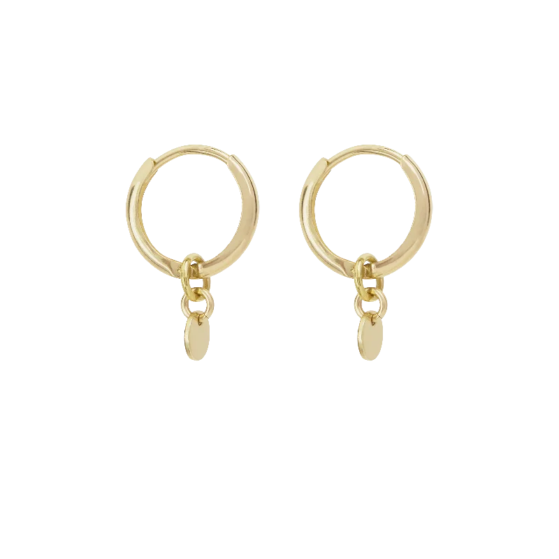 silver threader earrings for women -Aida Mini Hoop Earrings - Gold