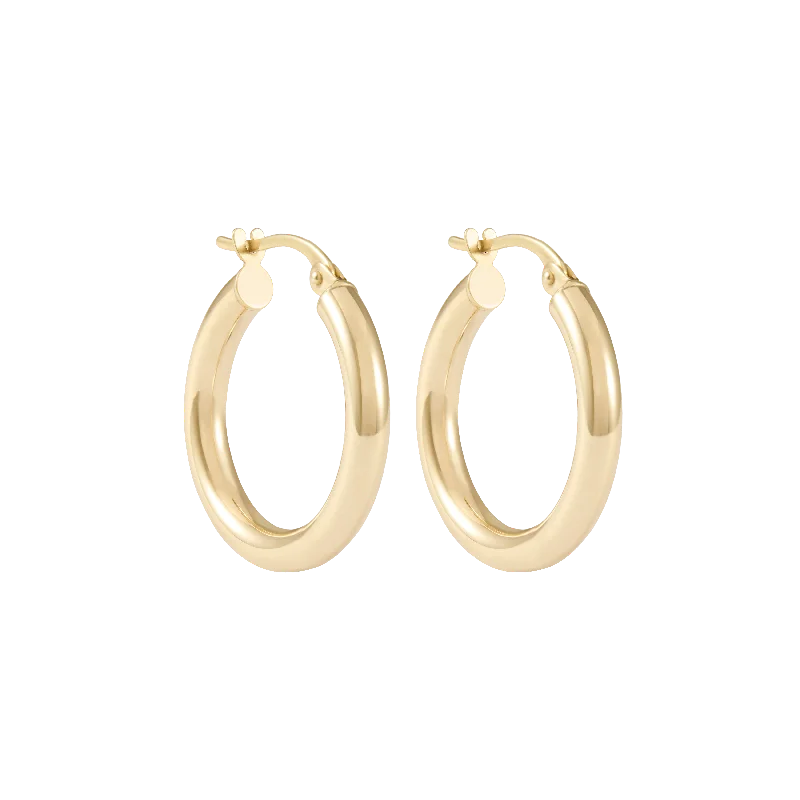 infinity symbol earrings for couples -(PRE-ORDER) Ailiya Hoop Earrings 9k 20mm - Solid Gold