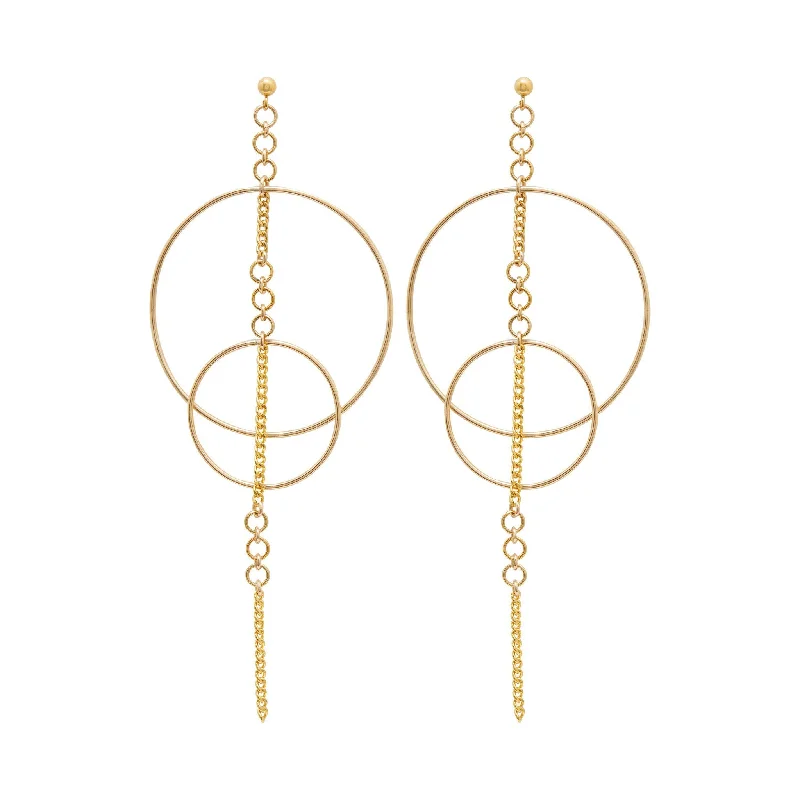 drop earrings for bridesmaids -Arley Earrings - Gold