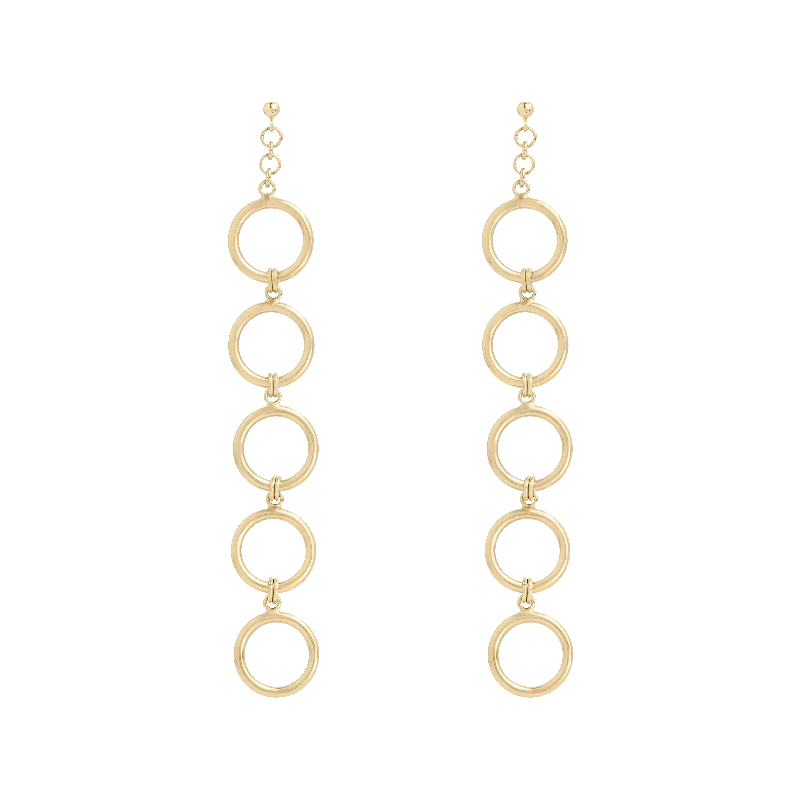 braided hoop earrings for women -Camelia Earrings - Gold