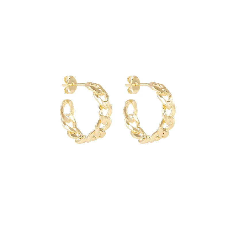 vintage clip-on earrings for women -Chloe 20mm Hoop Earrings - Gold