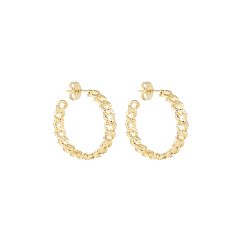 birthstone earrings for moms -Chloe 30mm Hoop Earrings - Gold