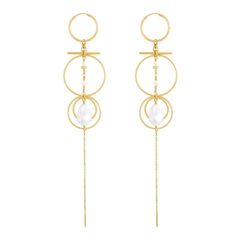 celestial drop earrings for women -Chulla Earrings - Gold