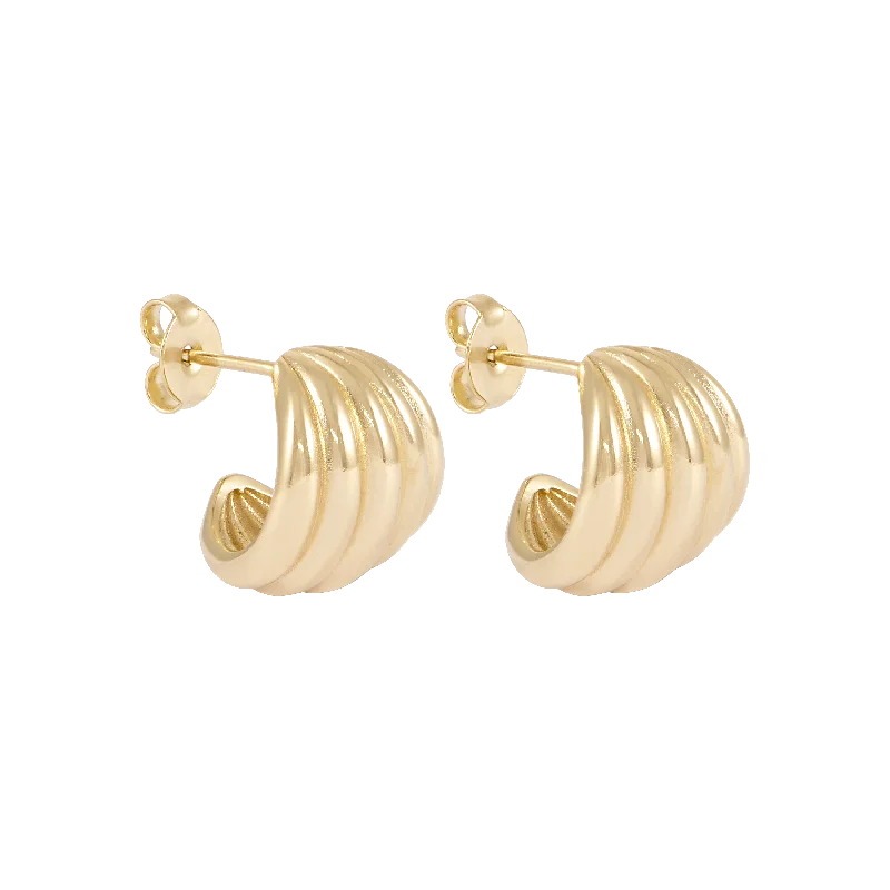 shell earrings for beach lovers -Isabella Earrings - Gold