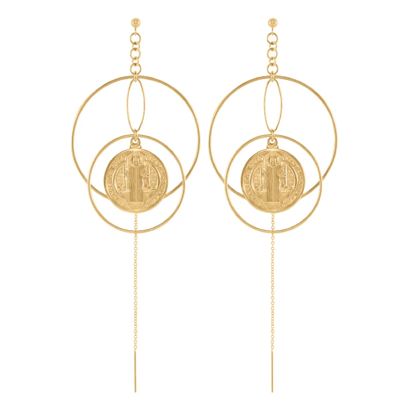 diamond drop earrings for women -Katryna Earrings - Gold