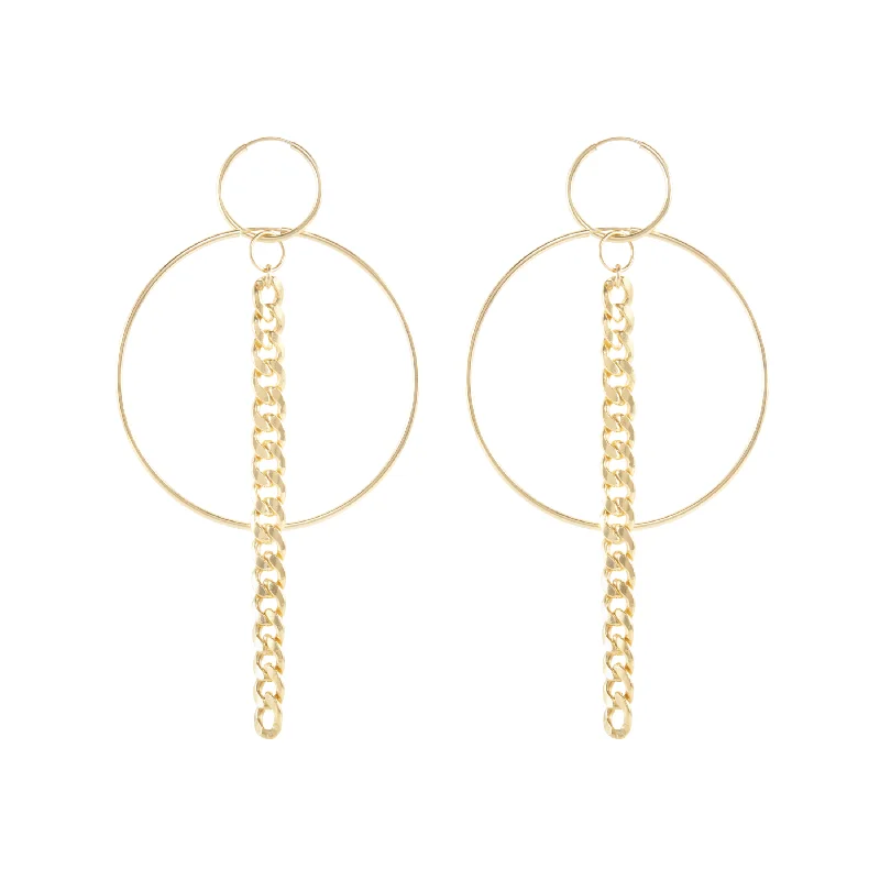 minimalist stud earrings for everyday wear -Keliah Earrings - Gold