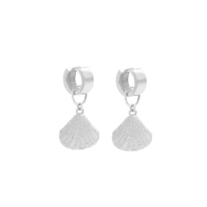 luxury diamond earrings for women -Nicola Hoop Earrings - Silver