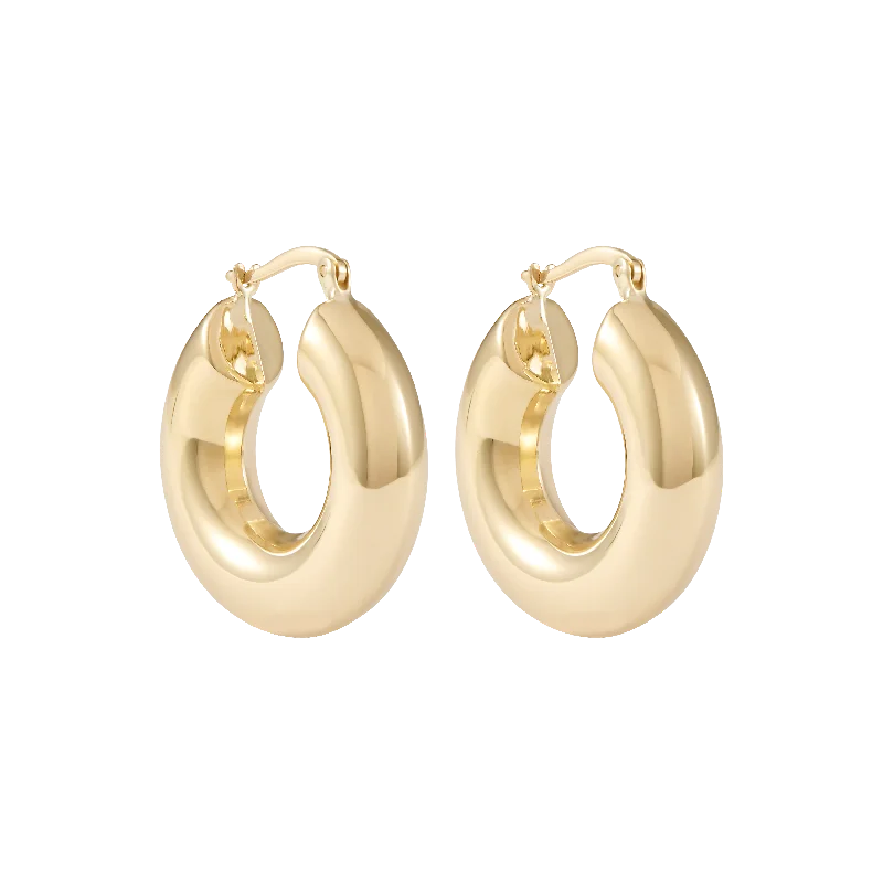 crystal chandelier earrings for women -Oriana Hoop Earrings - Solid Gold