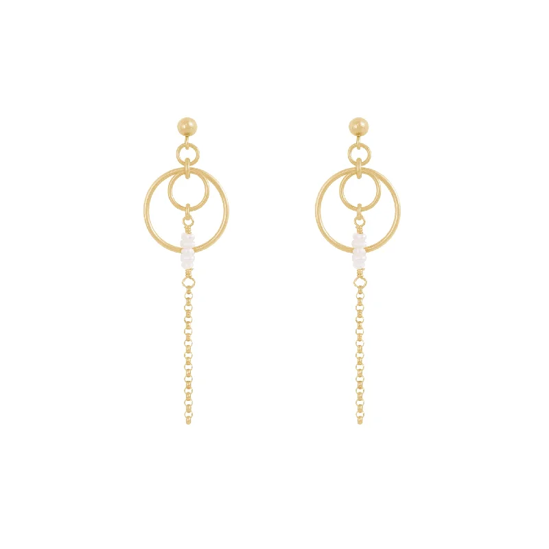 custom engraved earrings for couples -Scarlett Earrings - Gold