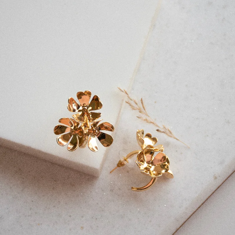 vintage clip-on earrings for women -Bloom Bauble Trio Earrings