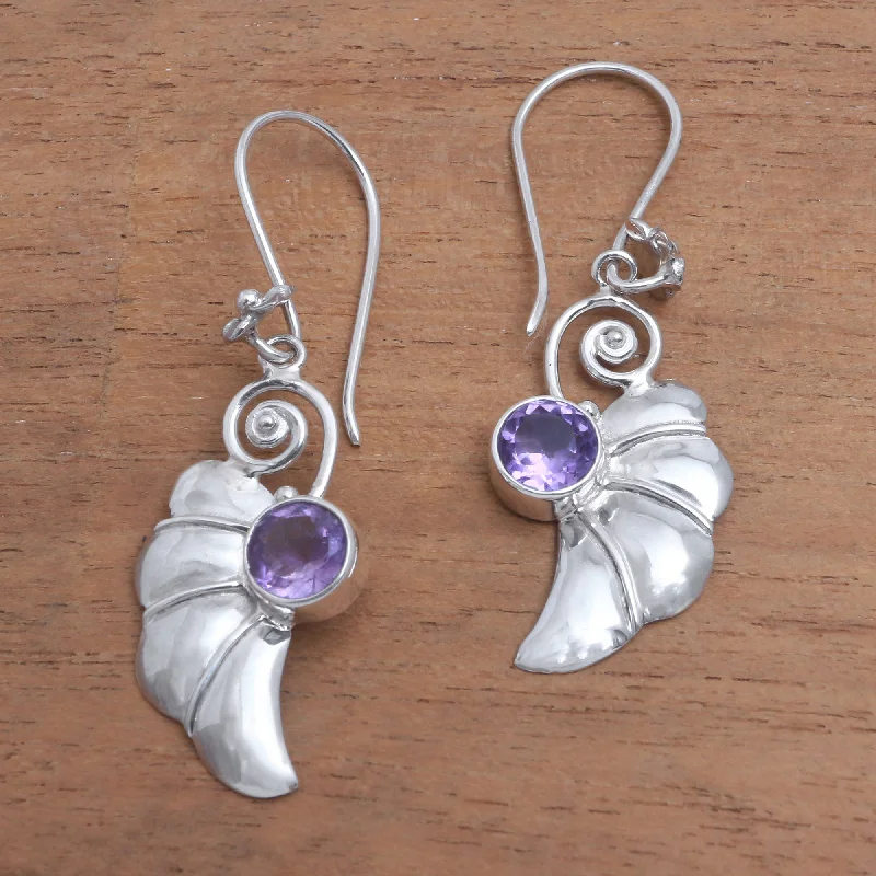 handmade gemstone earrings for women -Butterfly Halves Sterling Silver Earrings