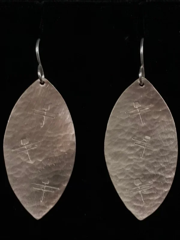 elegant drop earrings for evening wear -Earring- E. Rosetta; Leaves, Sterling, Various Designs