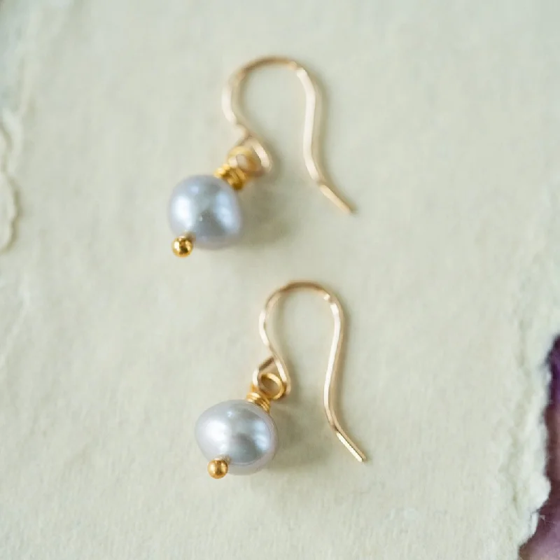 opal earrings for women -Freshwater Pearl Earrings – Timeless Elegance in Gold or Silver