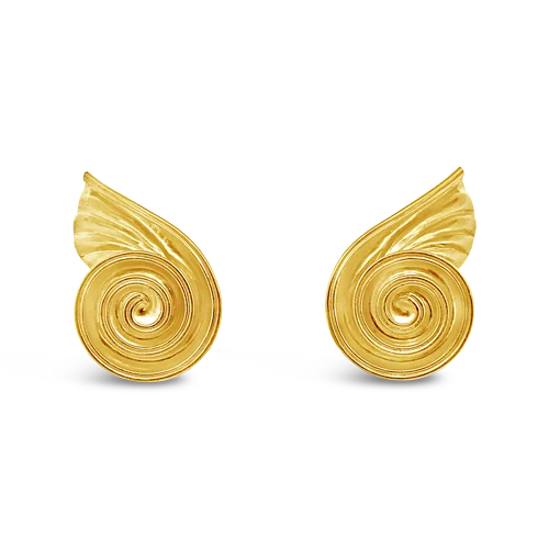 celestial drop earrings for women -Lalounis Swirl Estate Earrings