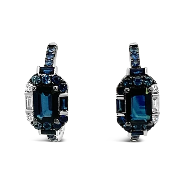 celestial earrings for women -Sapphire & Diamond Earrings